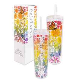 SF Mercantile California Floral Field Straw Tumbler