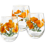 SF Mercantile California Poppy Stemless Wine Glass