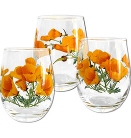 SF Mercantile California Poppy Stemless Wine Glass