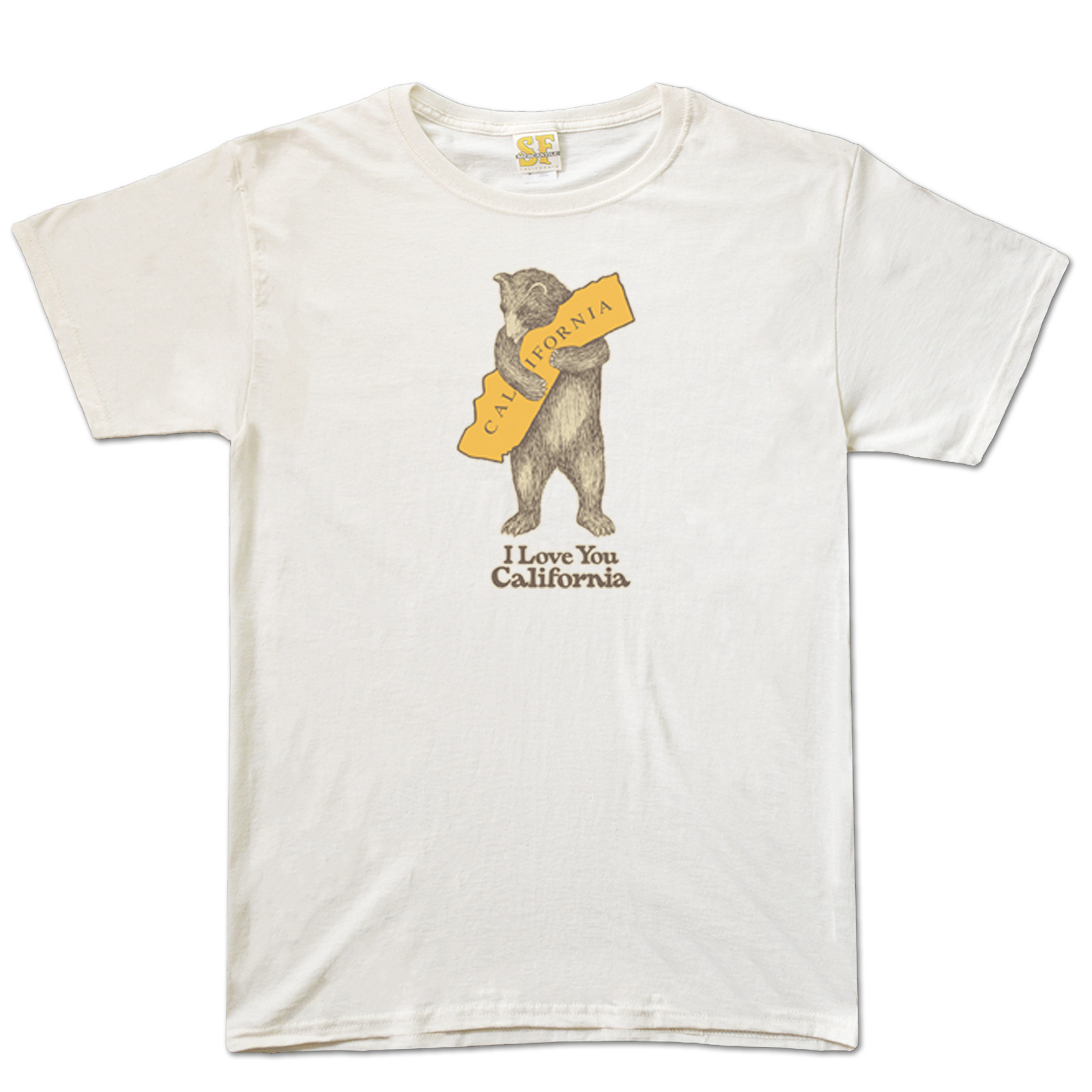 CA Bear Hug Unisex Tee, Natural Cream