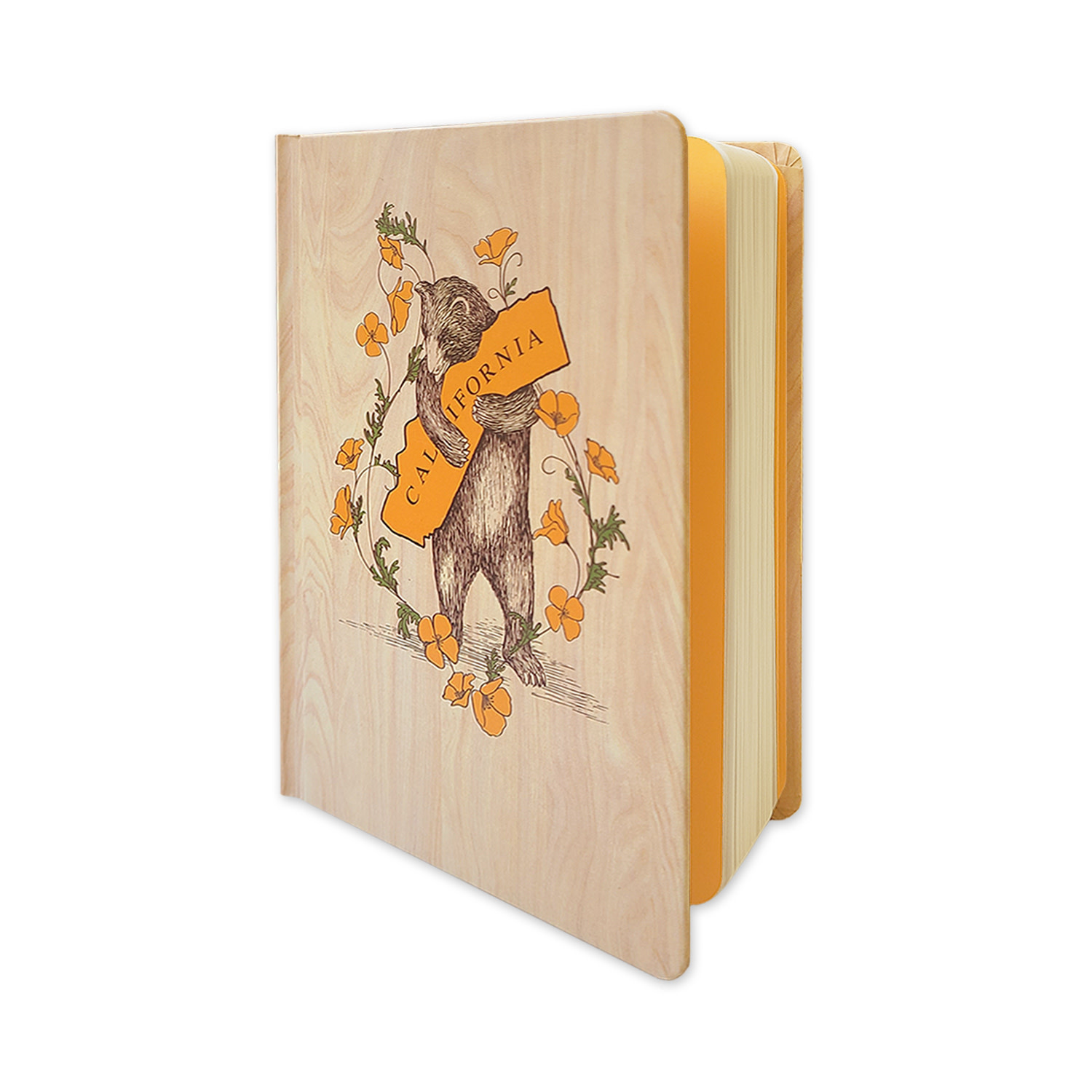 SF Mercantile California Poppy Bear Lined Journal
