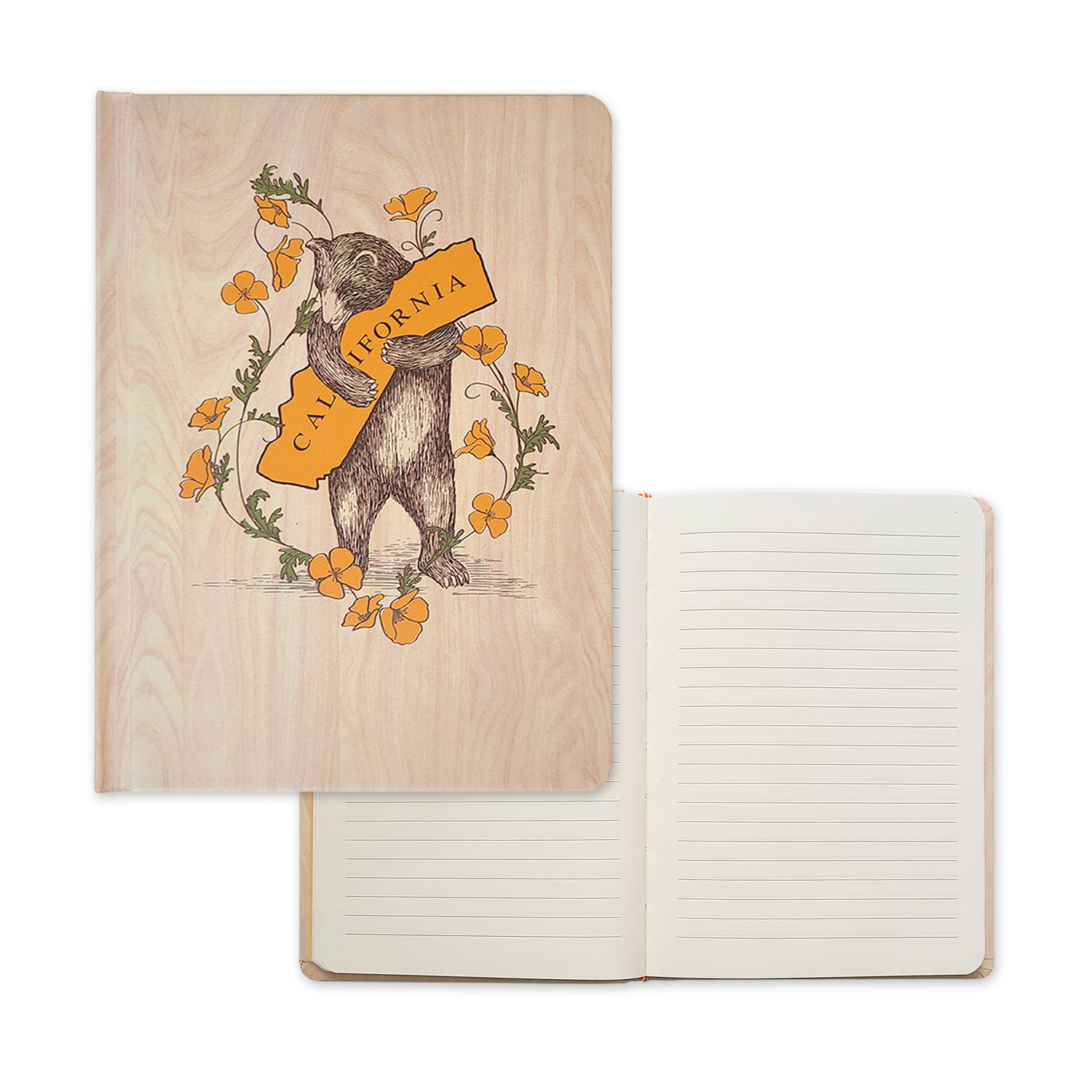 SF Mercantile California Poppy Bear Lined Journal