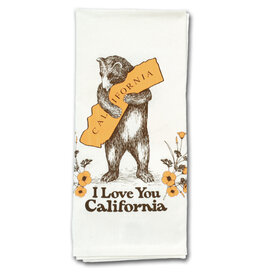 California Bear & Poppy Tea Towel