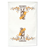 California Bear & Poppy Tea Towel