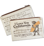 CA Bear Canvas Zipper Pouch
