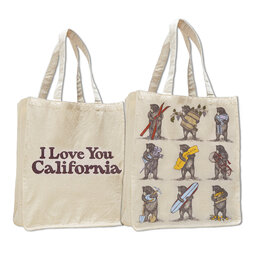 Natural Canvas Nine Bear Jumbo Tote