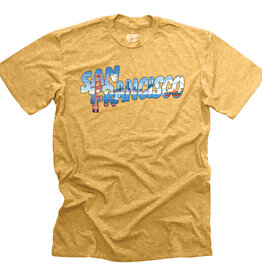 Retro San Francisco Adult Unisex/Men's Tee Tri-Gold M