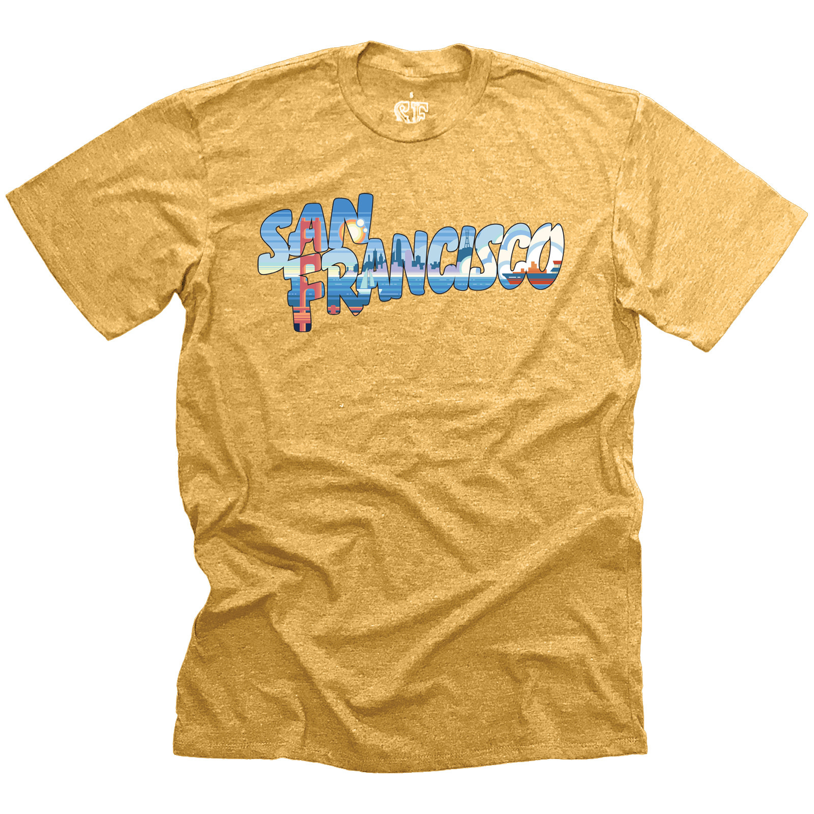Retro San Francisco Adult Unisex/Men's Tee Tri-Gold M