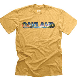 Retro Oakland Adult Unisex Tee Tri-Gold S