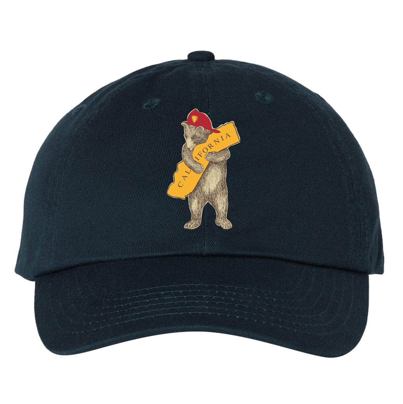 SF Mercantile CA Firefighter Bear Cap, Navy Blue Twill