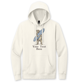 SF Mercantile Surf Bear Custom Unisex Pullover Hoodie