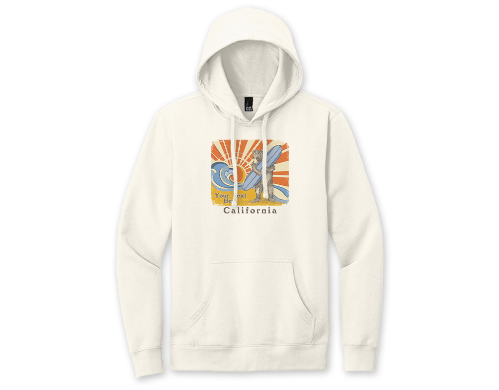SF Mercantile Sun & Surf Bear Custom Unisex Pullover Hoodie