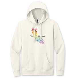 SF Mercantile Rainbow Floral State Custom Unisex Pullover Hoodie