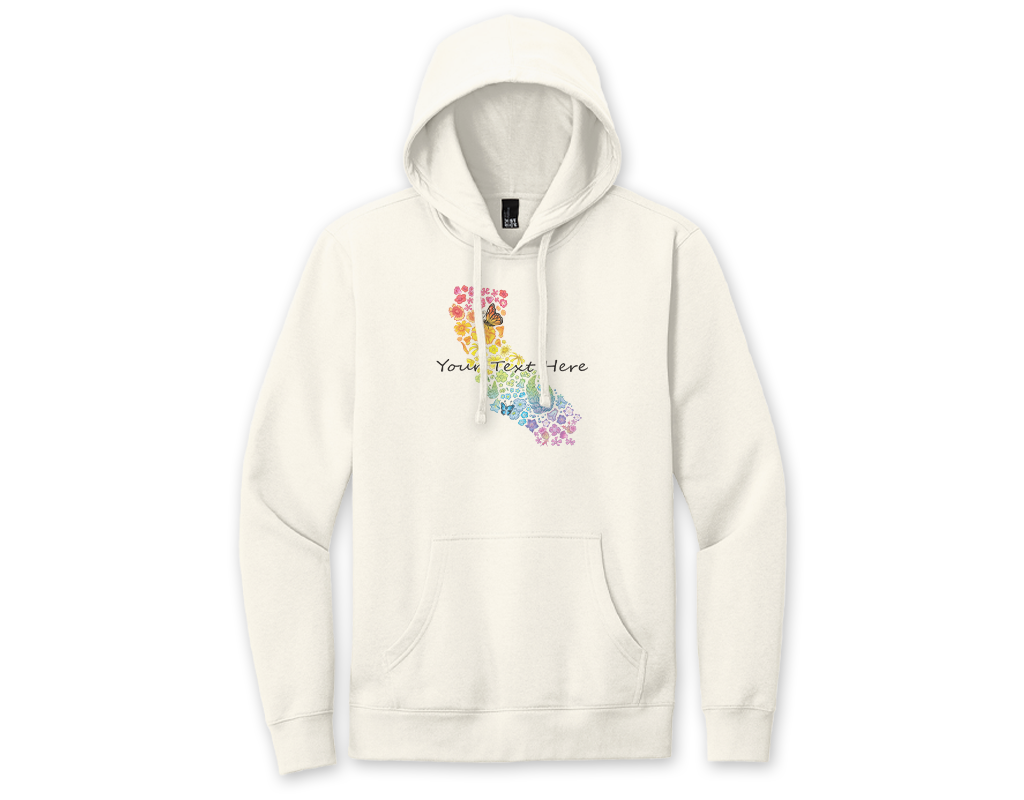 SF Mercantile Rainbow Floral State Custom Unisex Pullover Hoodie