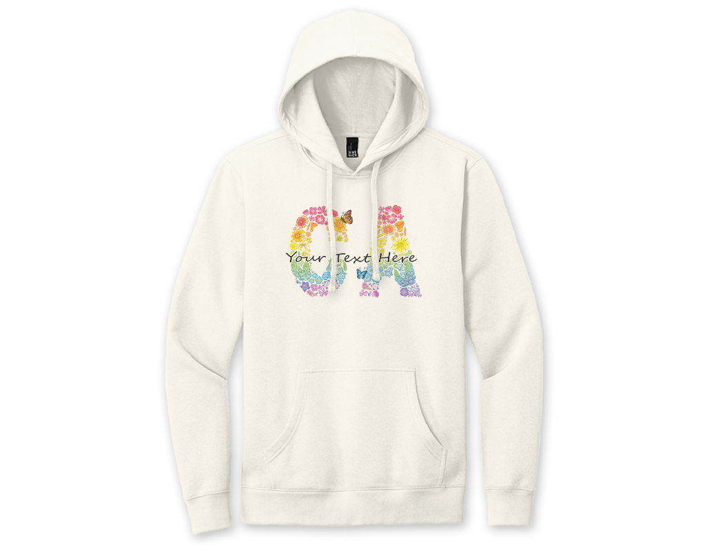 SF Mercantile Rainbow Floral CA Custom Unisex Pullover Hoodie