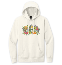 SF Mercantile Floral Text Custom Unisex Pullover Hoodie