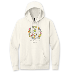 SF Mercantile Floral Peace Custom Unisex Pullover Hoodie