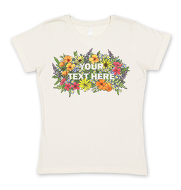 SF Mercantile Floral Text Custom Women's Tee