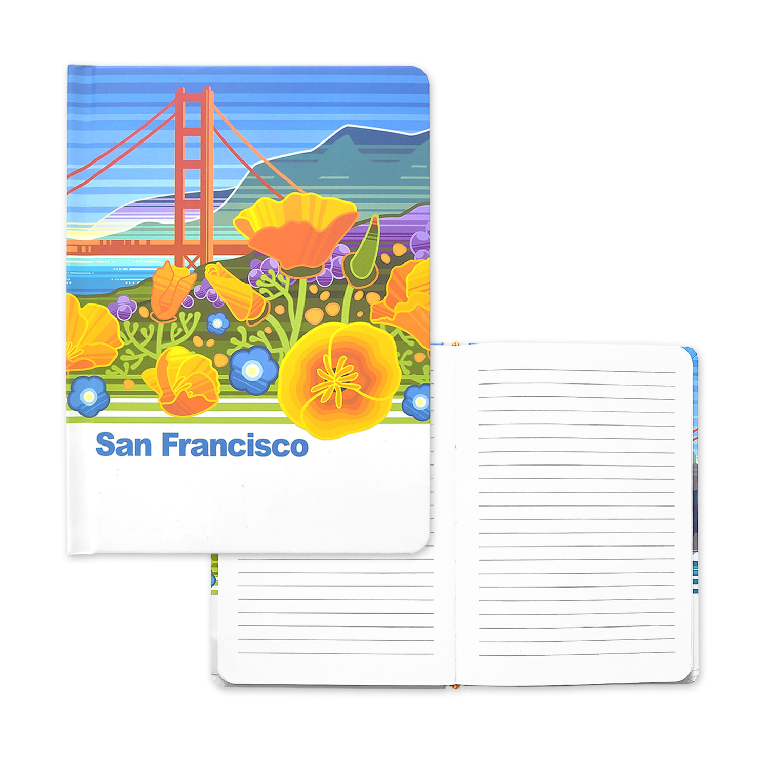SF Mercantile GG Bridge Horizons Lined Journal