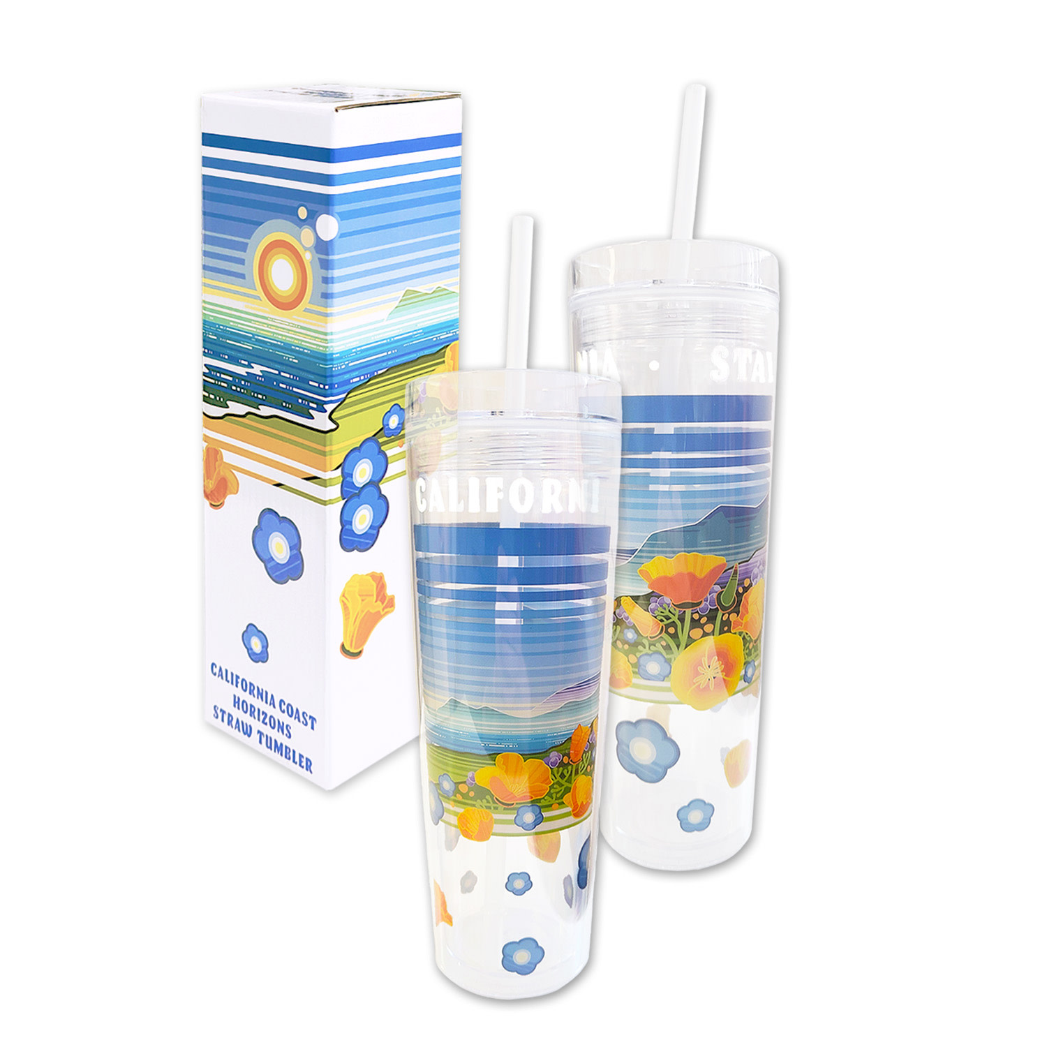SF Mercantile California Horizons Stay Golden Straw Tumbler