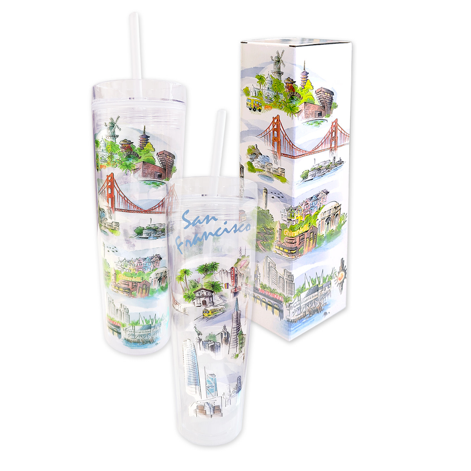 SF Mercantile City by the Bay Straw Tumbler