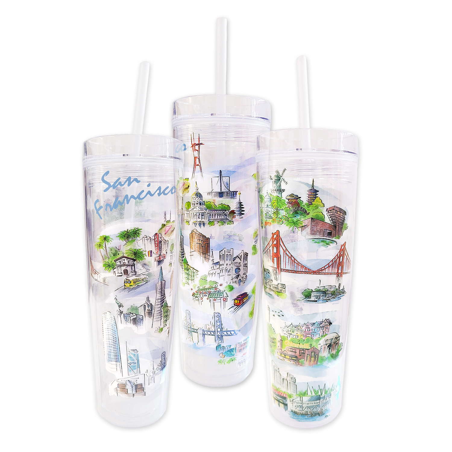 SF Mercantile City by the Bay Straw Tumbler