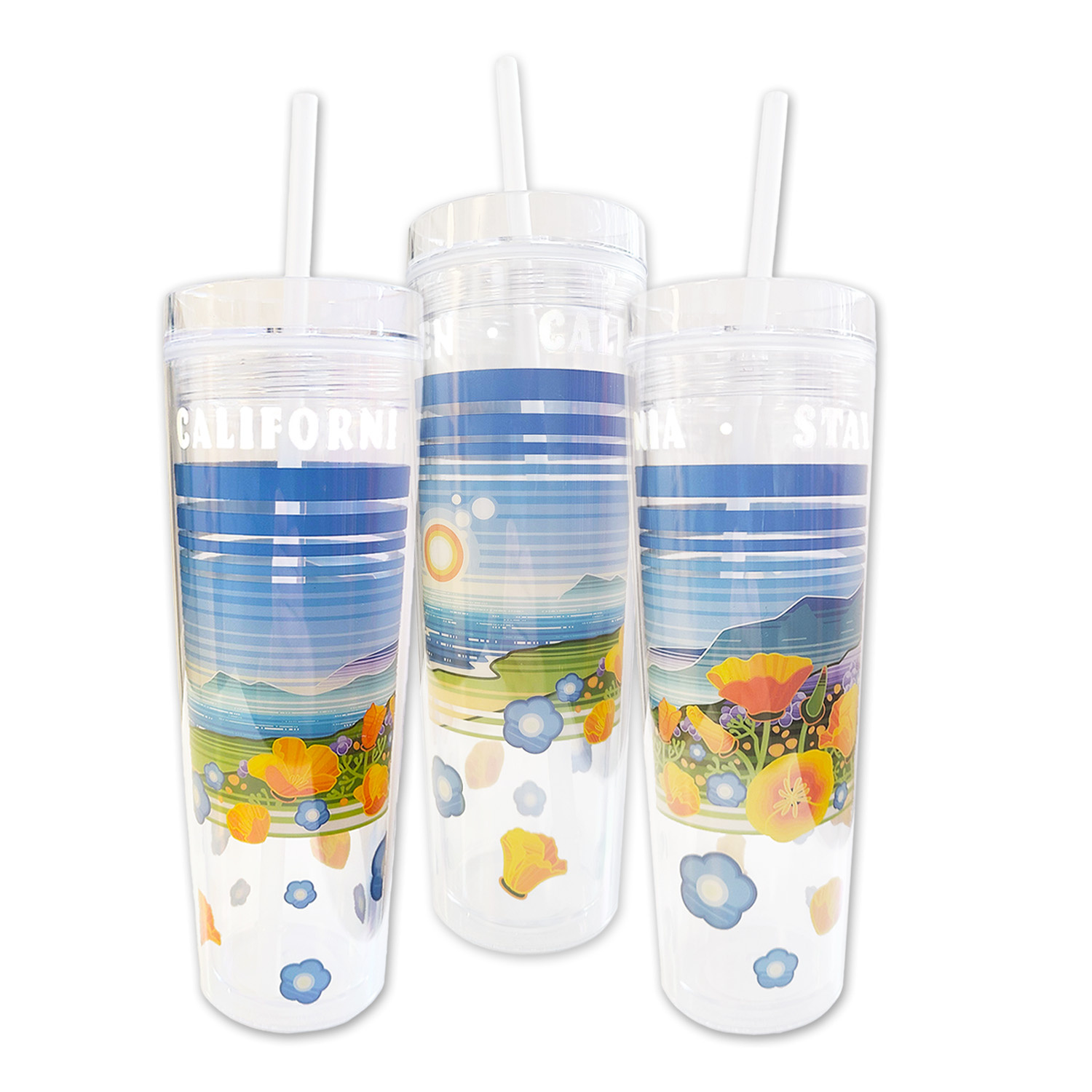 SF Mercantile California Horizons Stay Golden Straw Tumbler