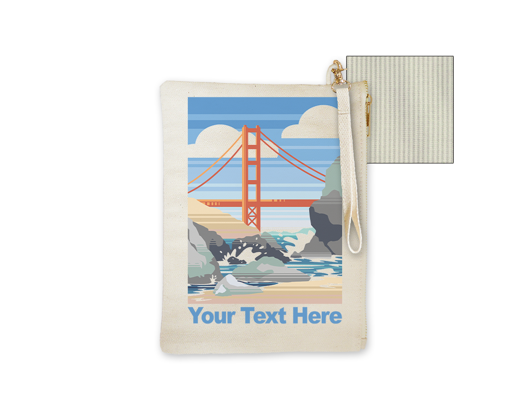 SF Mercantile BU - Custom Pouches Lined Zipper Pouch with Handle