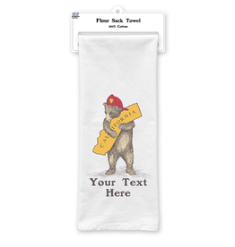 SF Mercantile CA Firefighter Bear Custom Flour Sack Towel