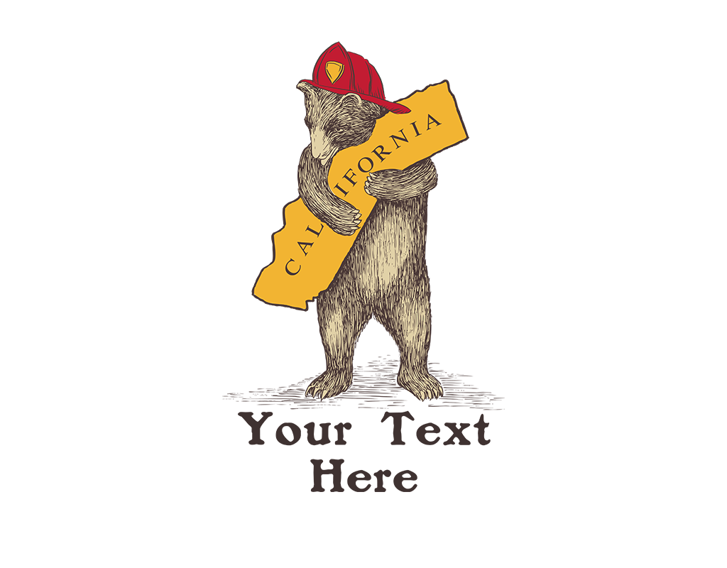SF Mercantile CA Firefighter Bear Custom Unisex Pullover Hoodie