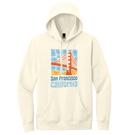 SF/CA Flower Power Unisex Hoodie, Cream