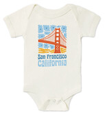 SF/CA Flower Power Onesie, Cream