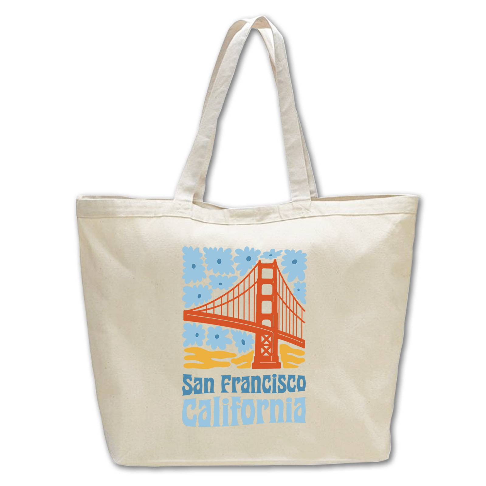 SF/CA Flower Power Beach Bag