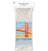 SF/CA Flower Power Flour Sack Tea Towel