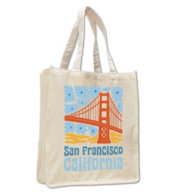 SF/CA Flower Power Large Shopping Tote