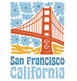 SF/CA Flower Power Flour Sack Tea Towel