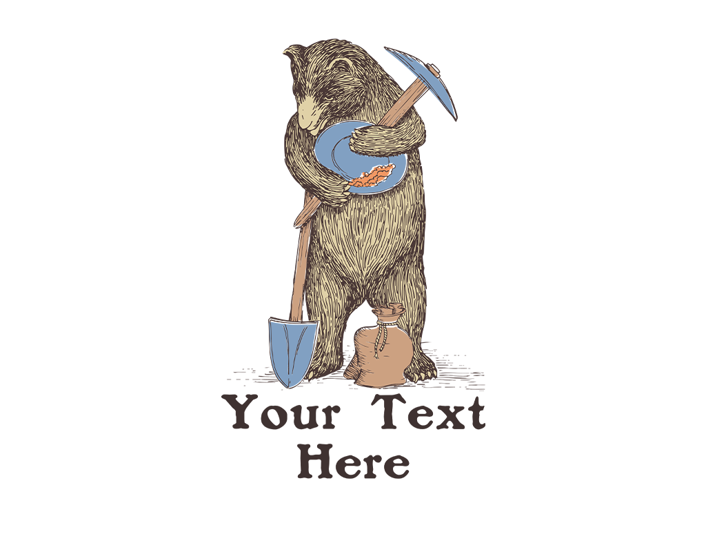 SF Mercantile Miner Bear Custom Unisex Pullover Hoodie