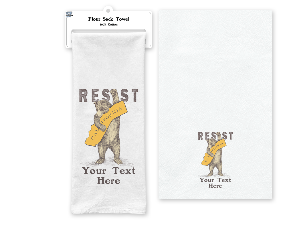 SF Mercantile CA Resist Bear Custom Flour Sack Towel