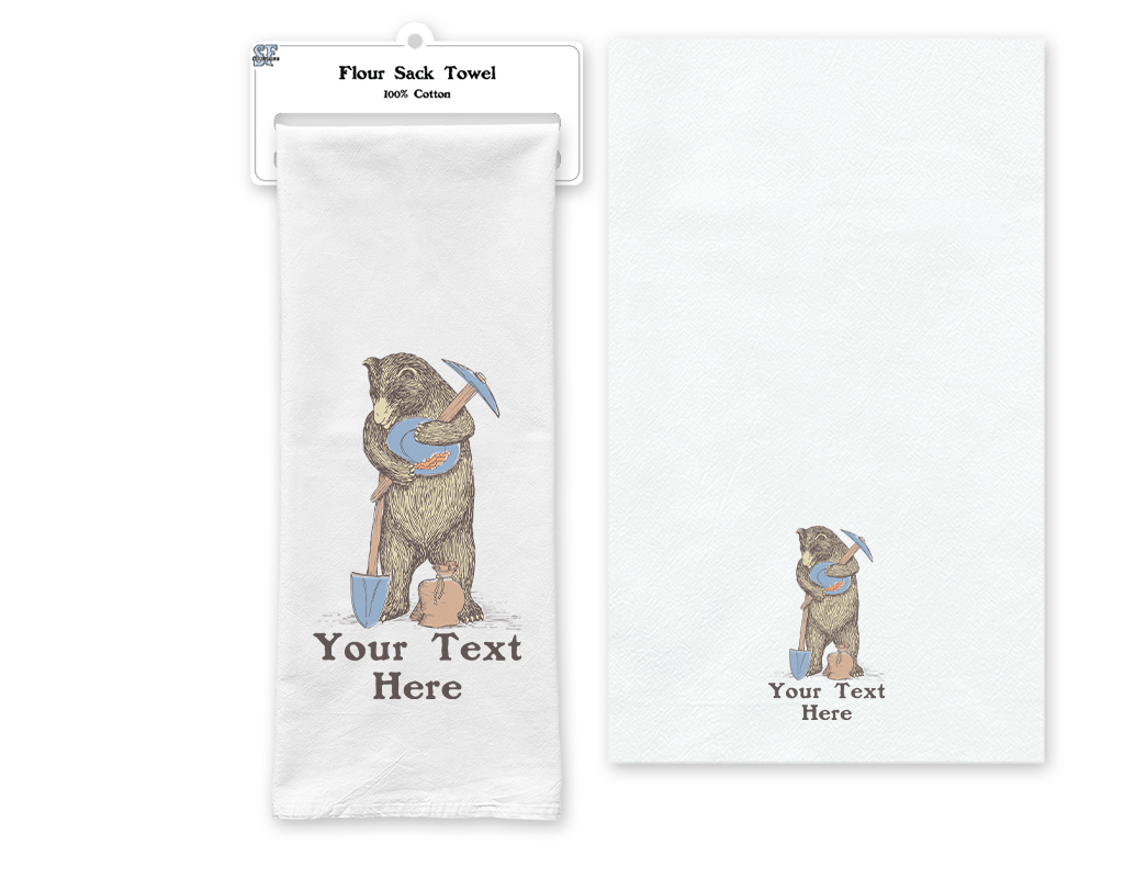 SF Mercantile Miner Bear Custom Flour Sack Towel