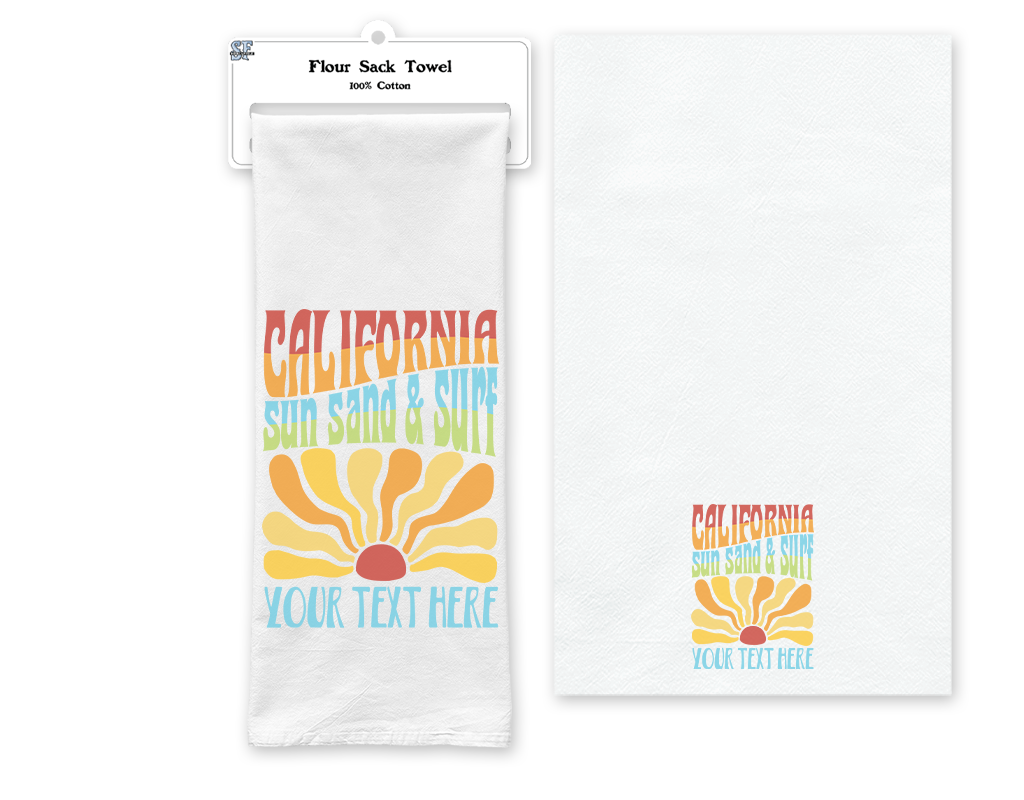 SF Mercantile CA Sun & Surf Custom Flour Sack Towel