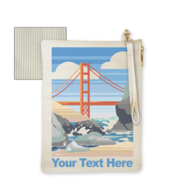 SF Mercantile GGB Horizon Custom Lined Zipper Pouch with Handle