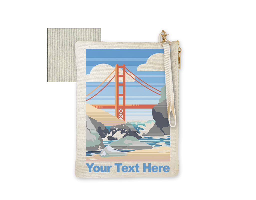 SF Mercantile GGB Horizon Custom Lined Zipper Pouch with Handle