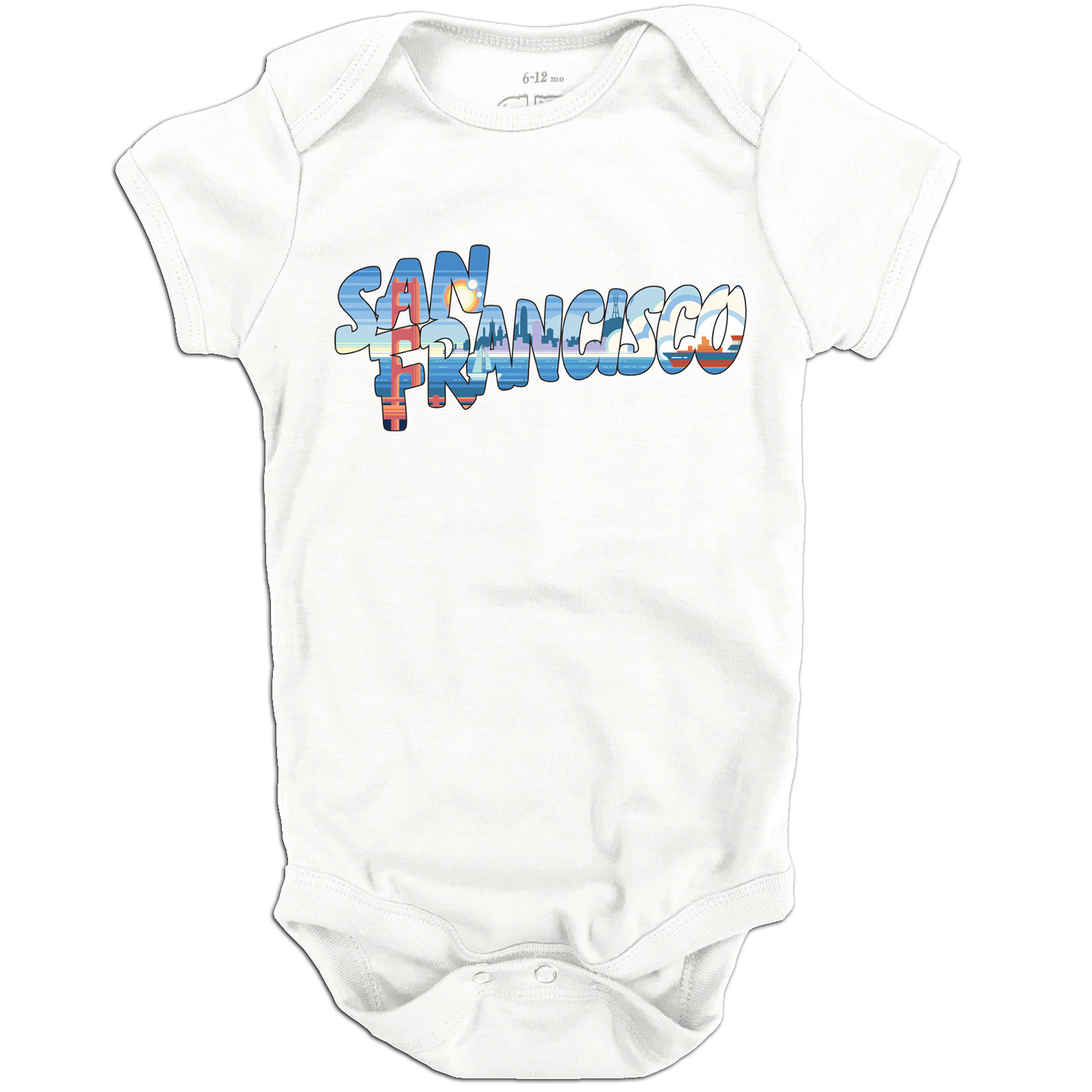 Modern Retro San Francisco Onesie