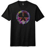 SF/Haight Tie Dye Peace Unisex Tee, Black, S