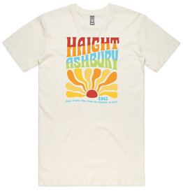 Haight Ashbury Sunrise Unisex Tee, Cream, M