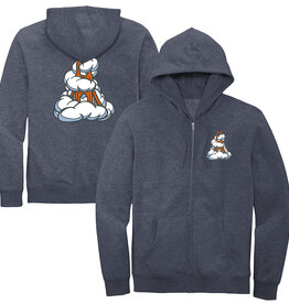 Karl the Fog Adult Unisex Zip Hoodie, Hthr Navy