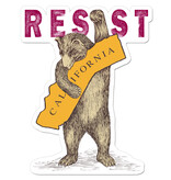 Resist CA Bear Vinyl Sticker