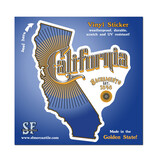 Vintage Sacramento California Text Vinyl Sticker, Blue
