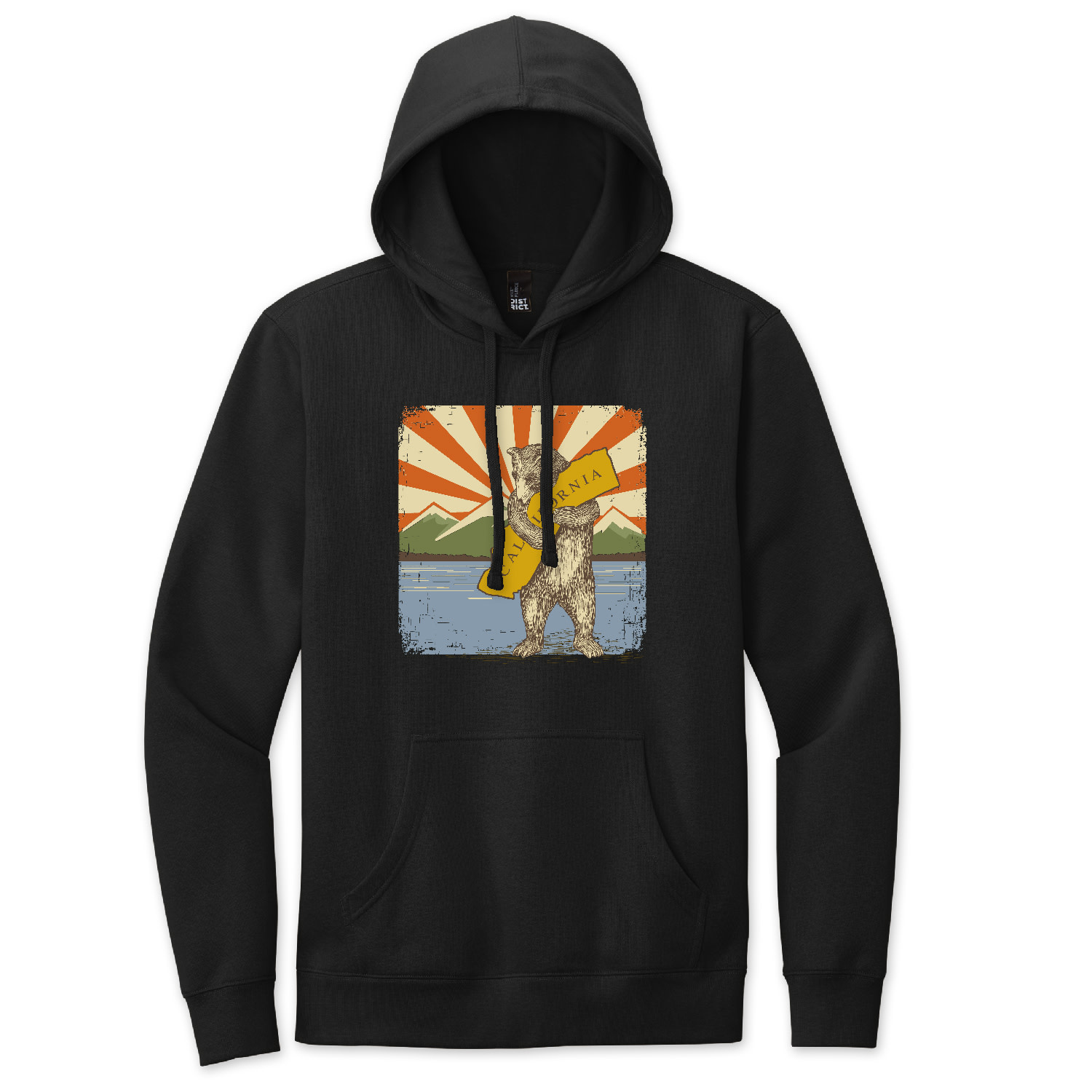 SF Mercantile California Mountain Bear Pullover Fleece Hoodie