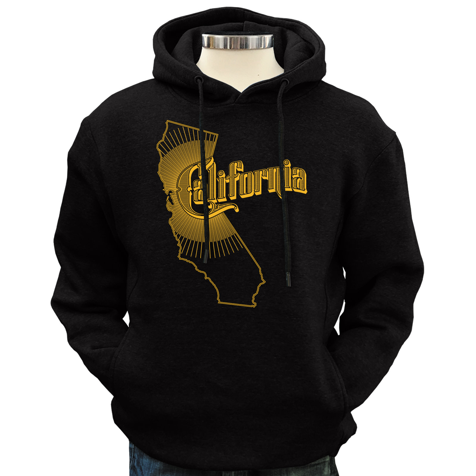 Vintage Graphic California Pullover Hoodie G-rated Black L